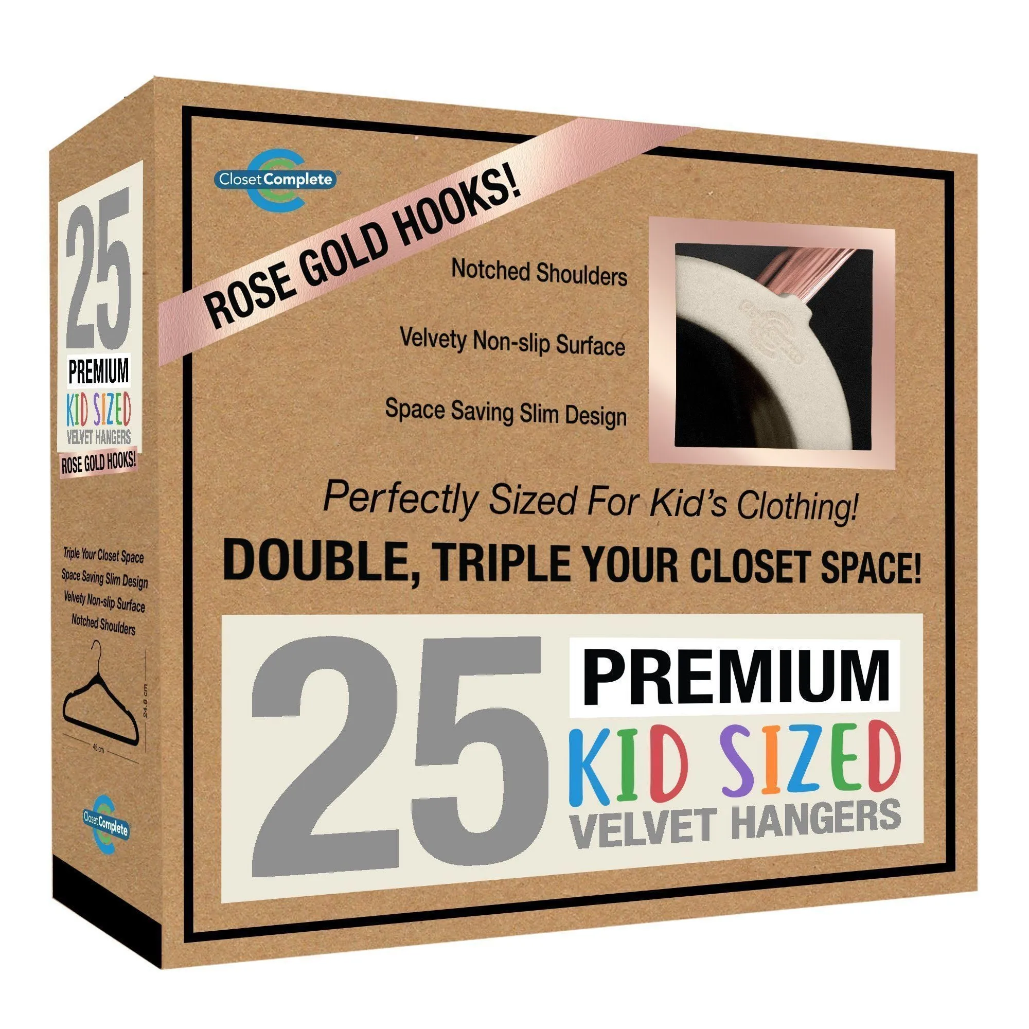 Kids Sized Premium Velvet Hangers