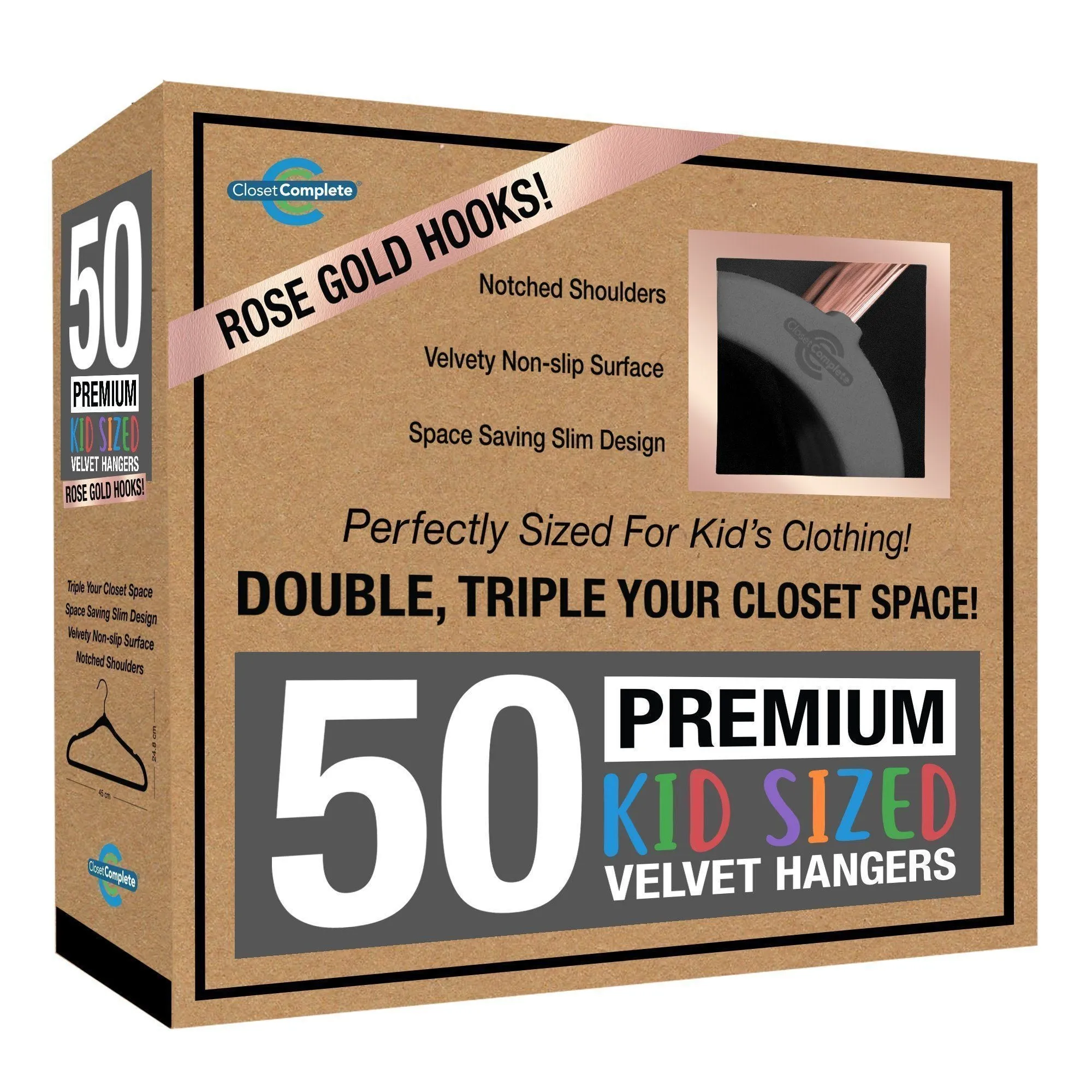 Kids Sized Premium Velvet Hangers