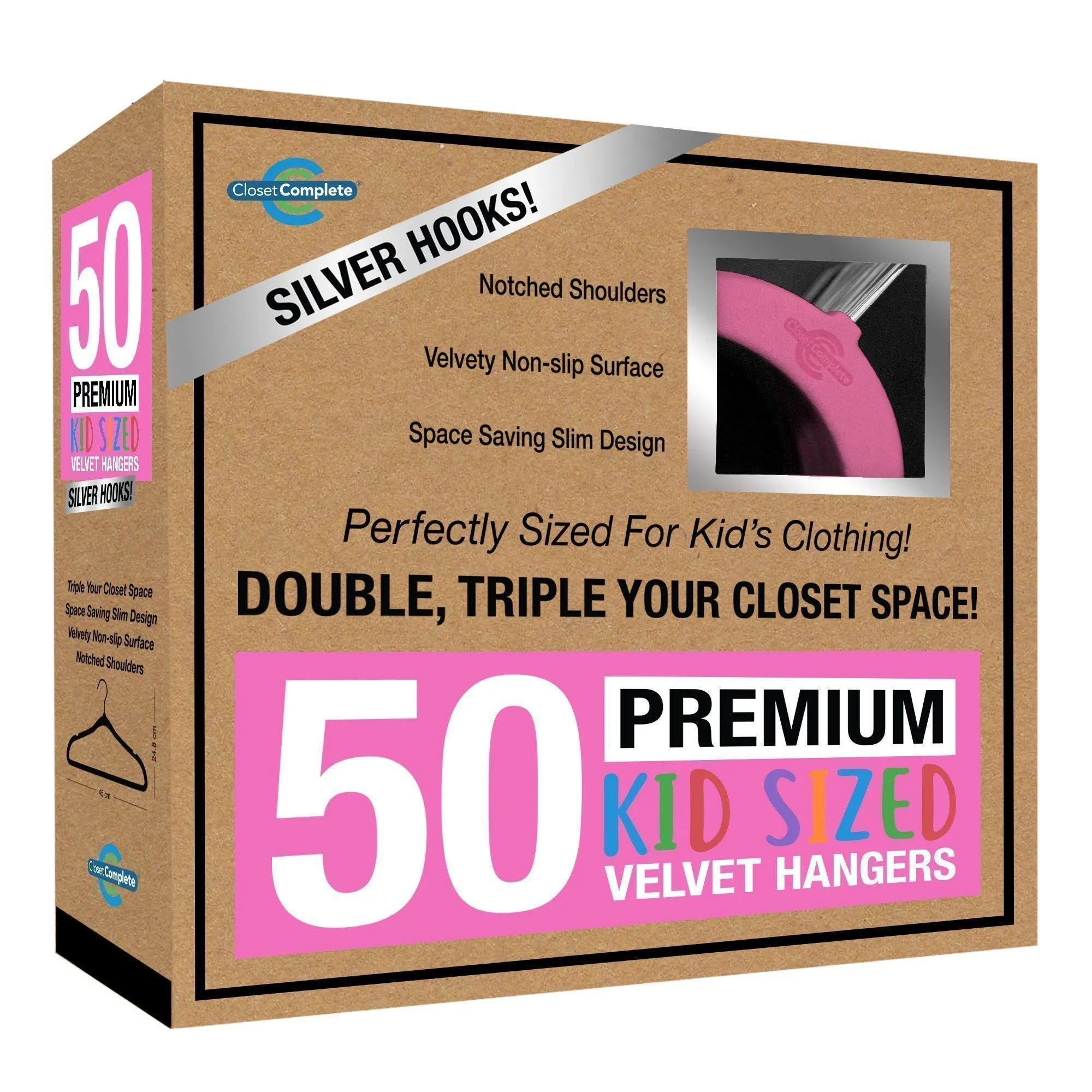 Kids Sized Premium Velvet Hangers