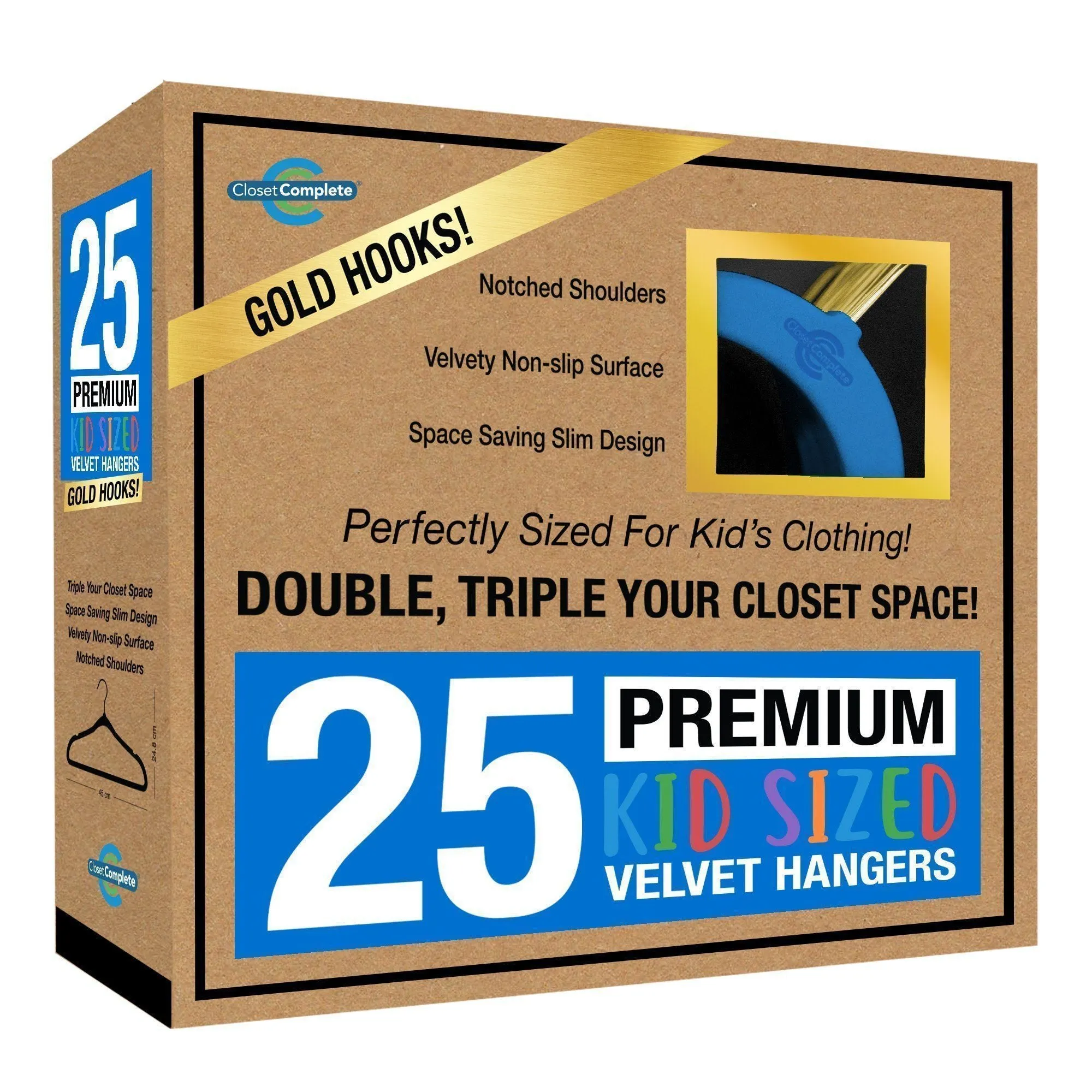 Kids Sized Premium Velvet Hangers
