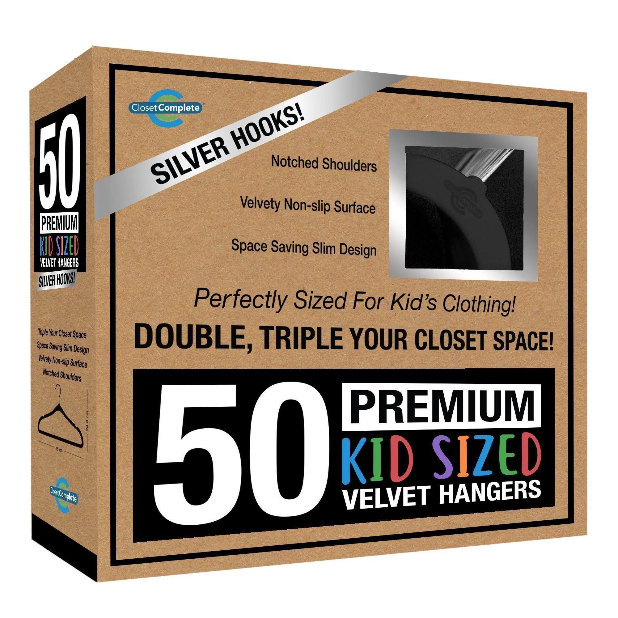 Kids Sized Premium Velvet Hangers