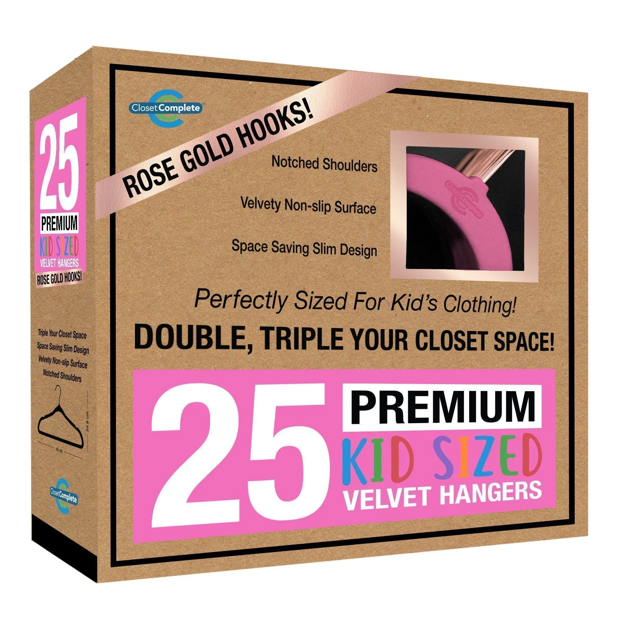 Kids Sized Premium Velvet Hangers
