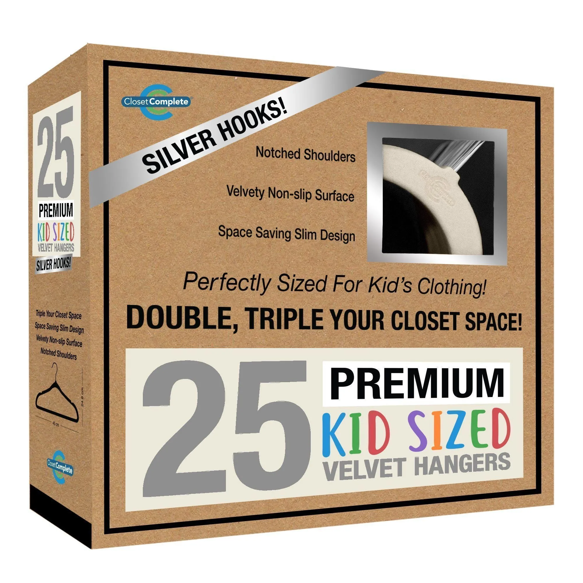 Kids Sized Premium Velvet Hangers