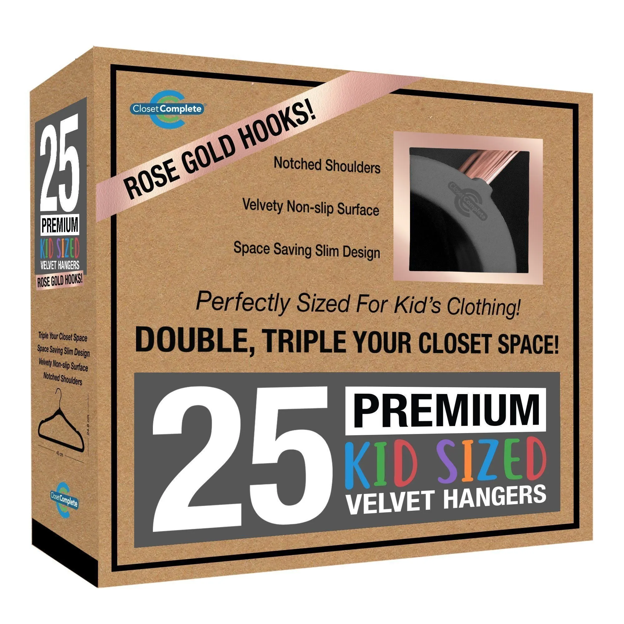 Kids Sized Premium Velvet Hangers