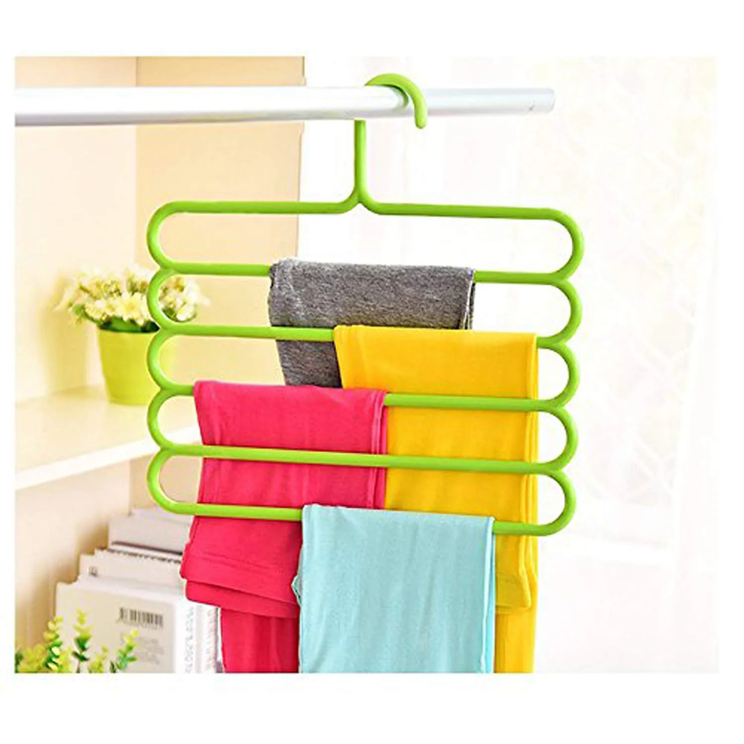 Kuber Industries 12 Piece Plastic Multi-Purpose Hangers for Wardrobe (CTKTC01627)