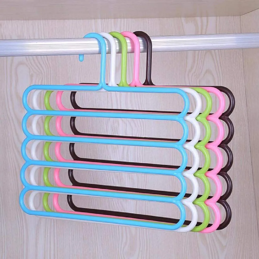 Kuber Industries 12 Piece Plastic Multi-Purpose Hangers for Wardrobe (CTKTC01627)