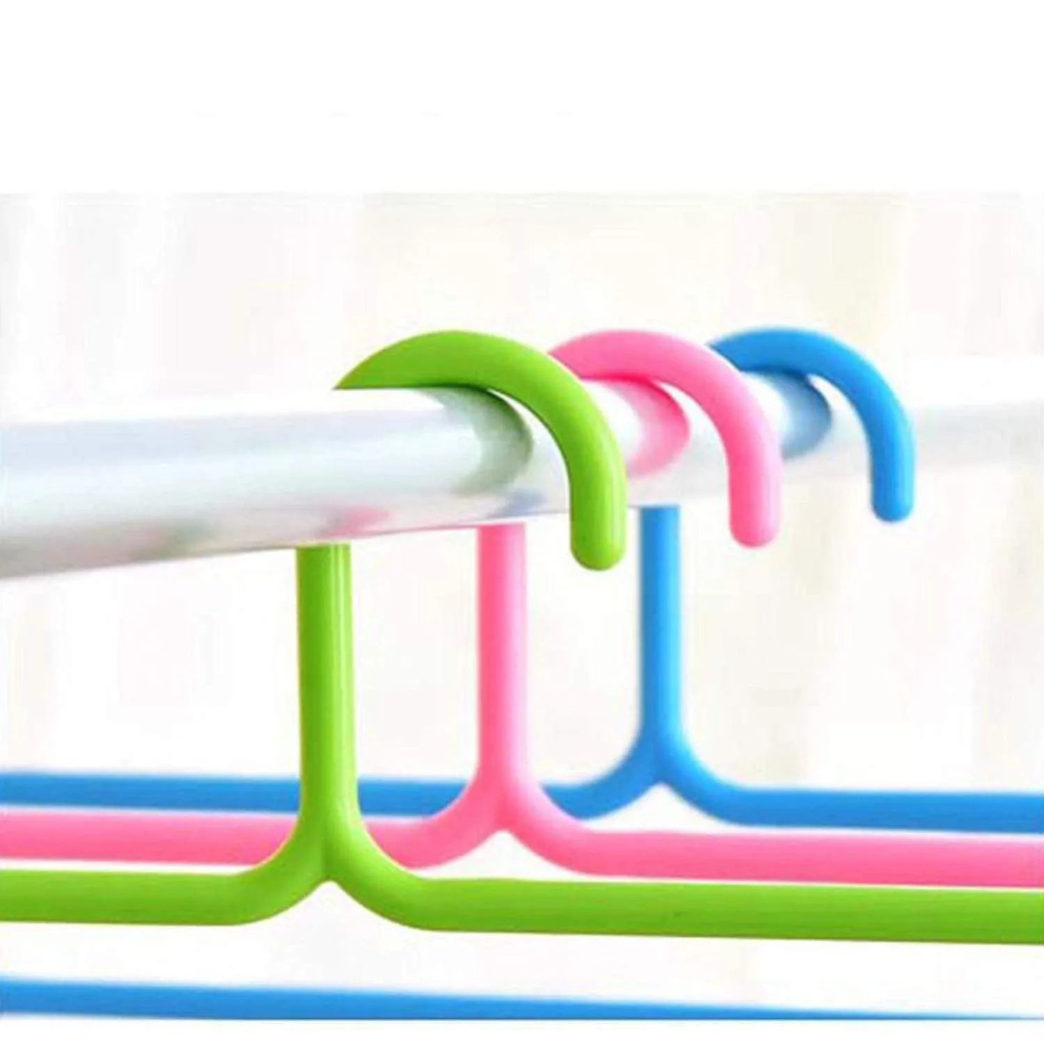 Kuber Industries 12 Piece Plastic Multi-Purpose Hangers for Wardrobe (CTKTC01627)