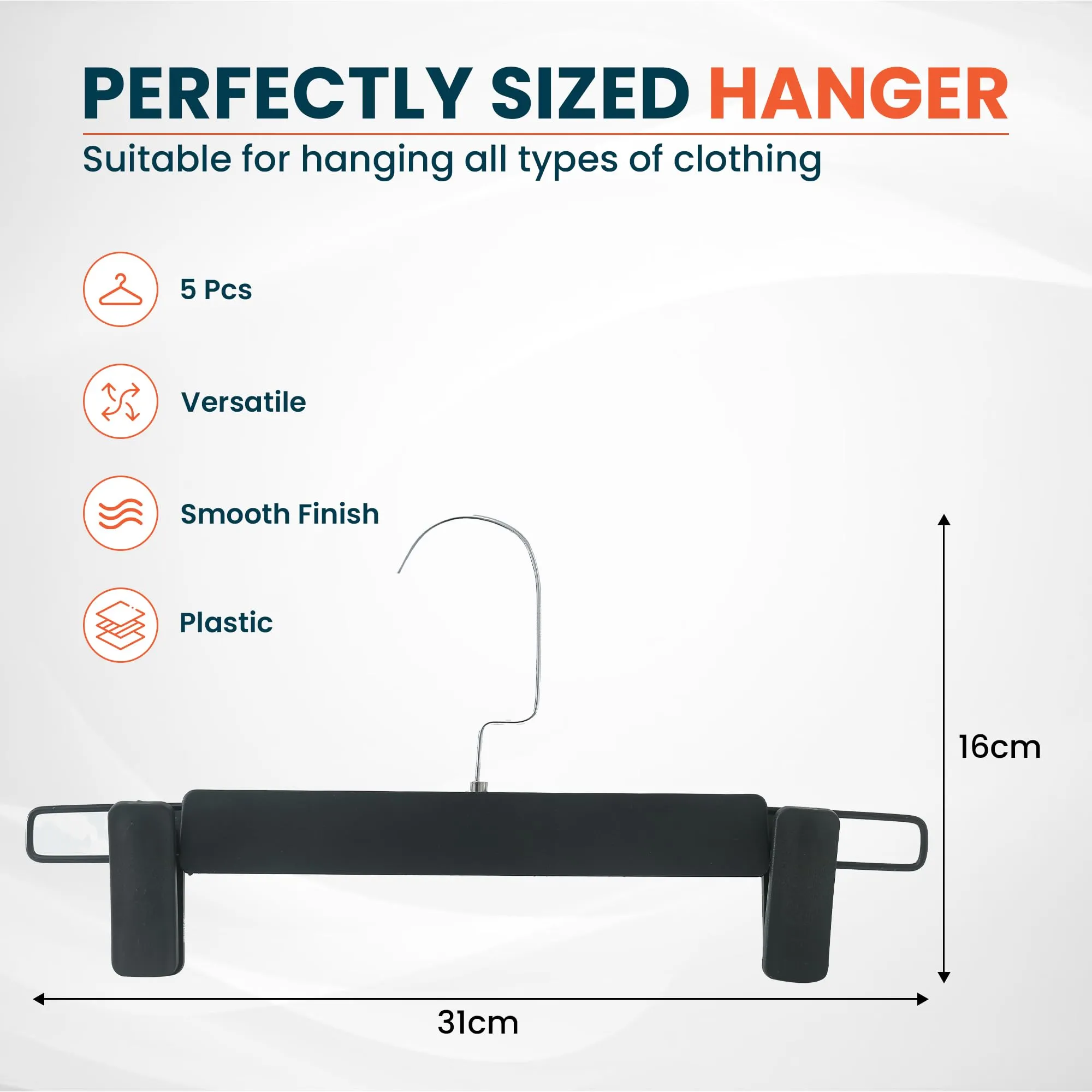 Kuber IndustriesVelvet Cloth Hanger Set of 30 with Chromed Plated Steel Hook (Ivory)