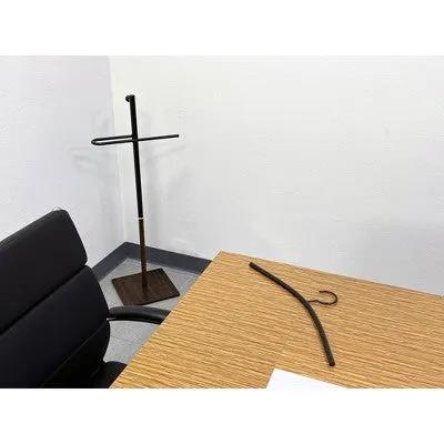 Kumo Freestanding Metal Organizer with Removable Hanger Trouser Bar Valet Stand Black - Proman Products