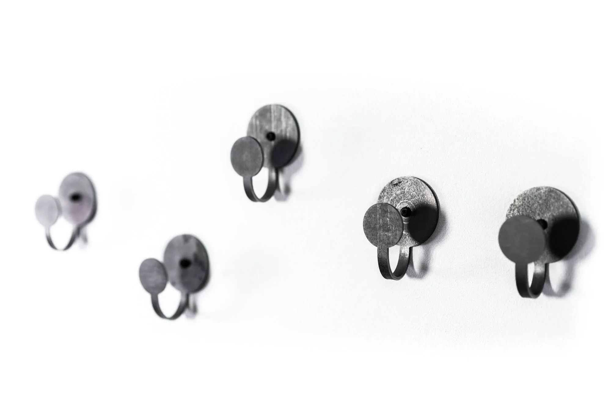 Metal wall hooks Circle, Modern hangers for bathroom