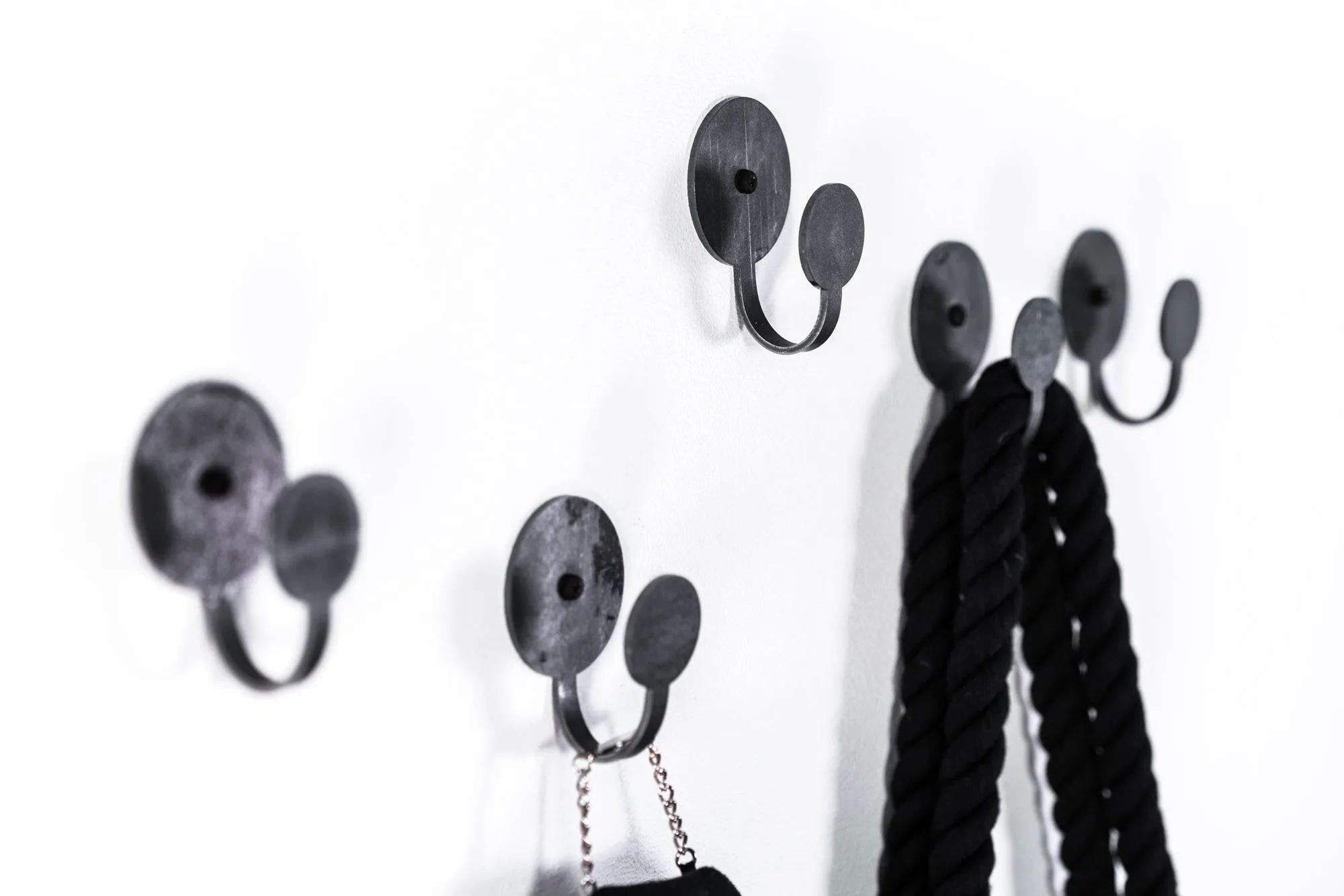 Metal wall hooks Circle, Modern hangers for bathroom