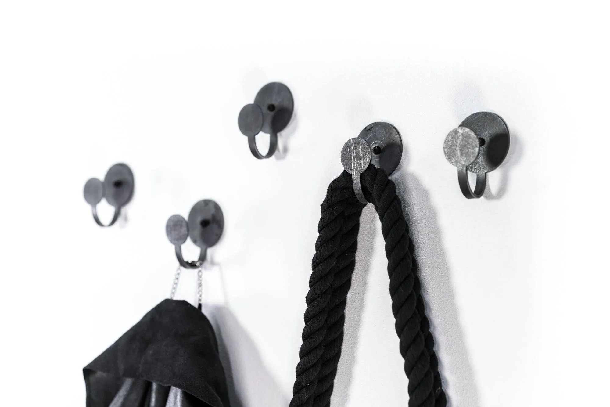 Metal wall hooks Circle, Modern hangers for bathroom