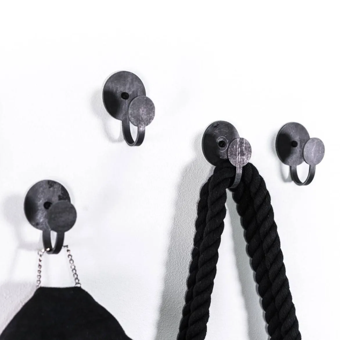 Metal wall hooks Circle, Modern hangers for bathroom
