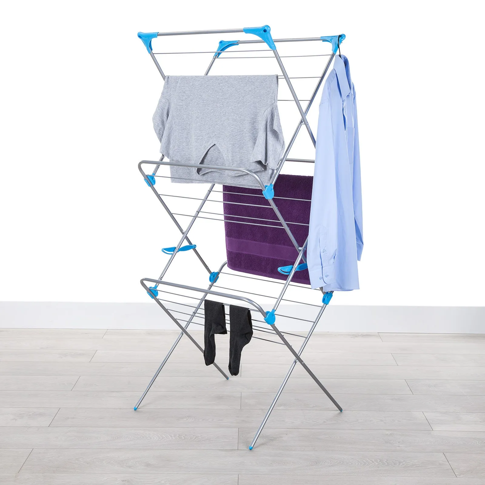 Minky 3 Tier Clothes Airer - Silver