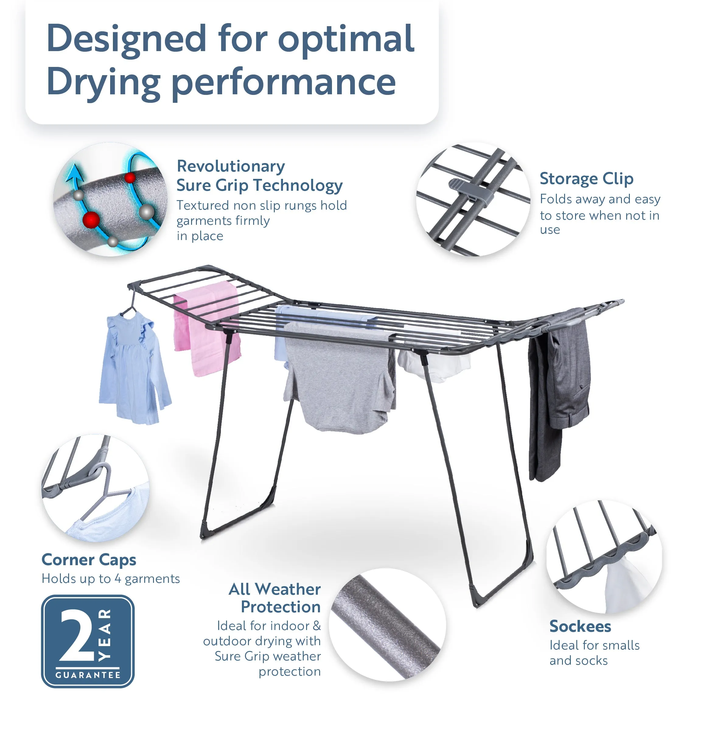 Minky Premium sureGRIP® 18m Balcony Airer