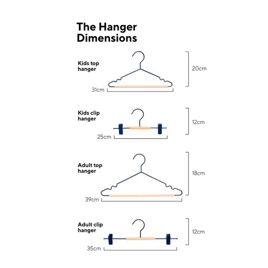 Mustard Made Kids Top Hangers - Navy