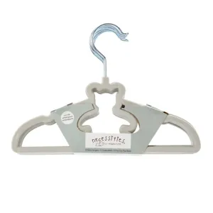 Necessities by TenderTyme 10-Pack Non-Slip Design Baby Hangers - Grey Bear