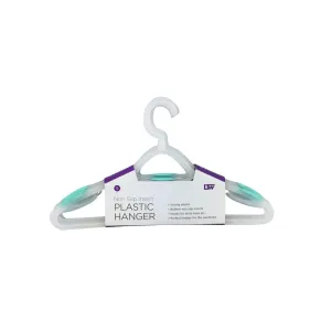 Non-Slip Plastic Coat Hangers 5 Pack White