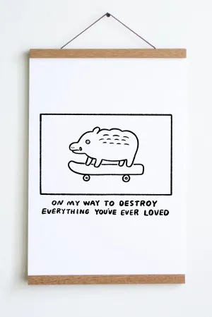 On My Way (Boar) Print