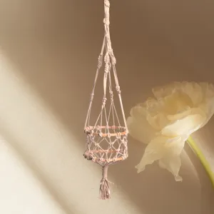 Planter In Wooden Frame | Macrame | Hand Crafted | Strong Holder | 32 inch