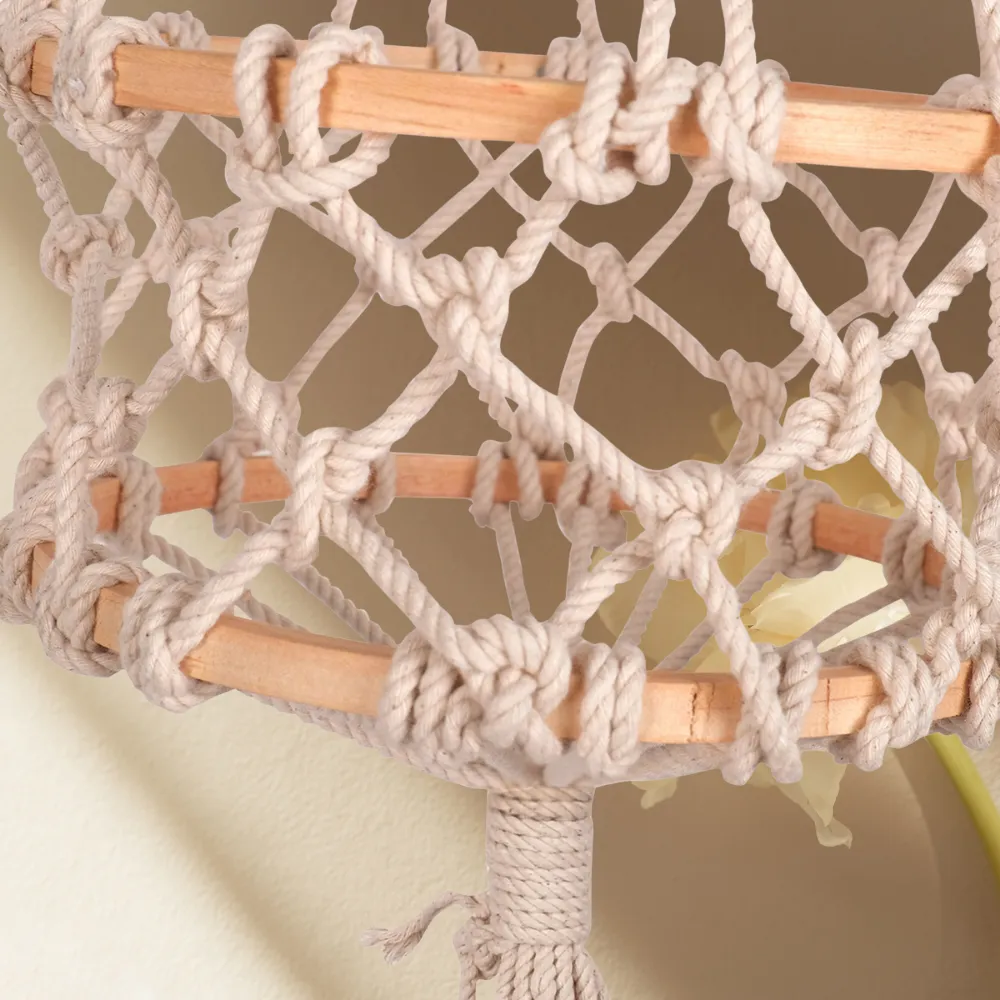 Planter In Wooden Frame | Macrame | Hand Crafted | Strong Holder | 32 inch