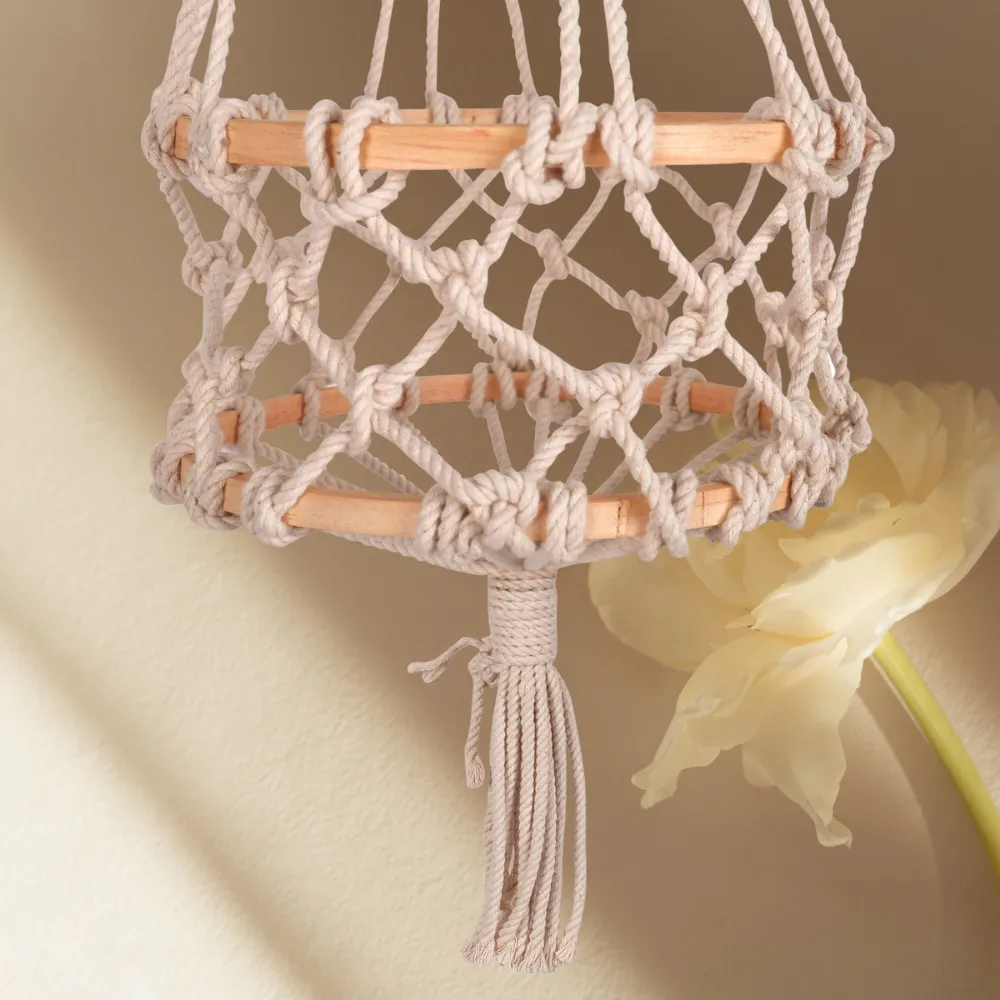 Planter In Wooden Frame | Macrame | Hand Crafted | Strong Holder | 32 inch