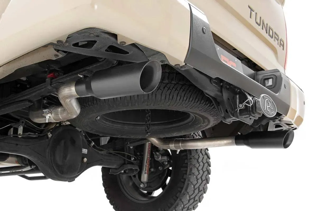 Rough Country Dual Cat-Back Exhaust System w/ Black Tips | 2009-2021 Toyota Tundra (96012)