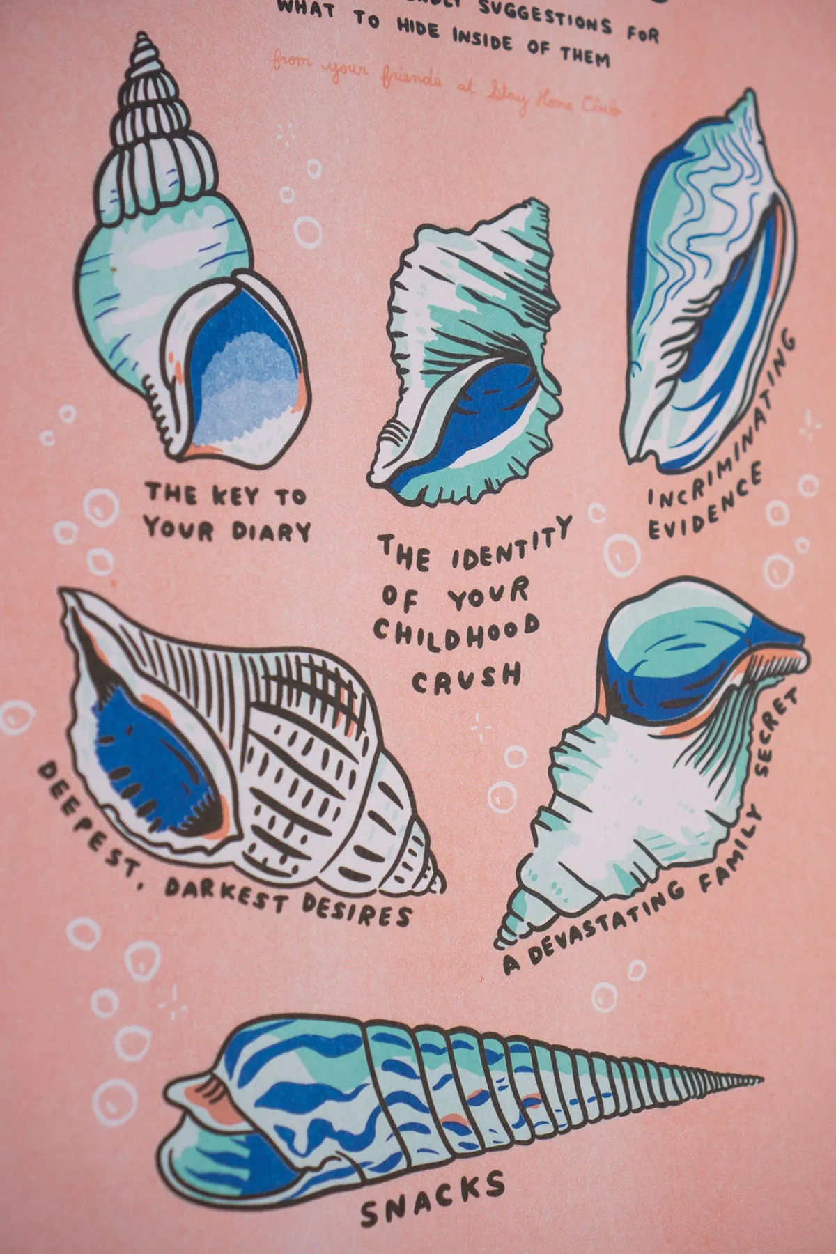 Shells Riso Print - 11" x 17"
