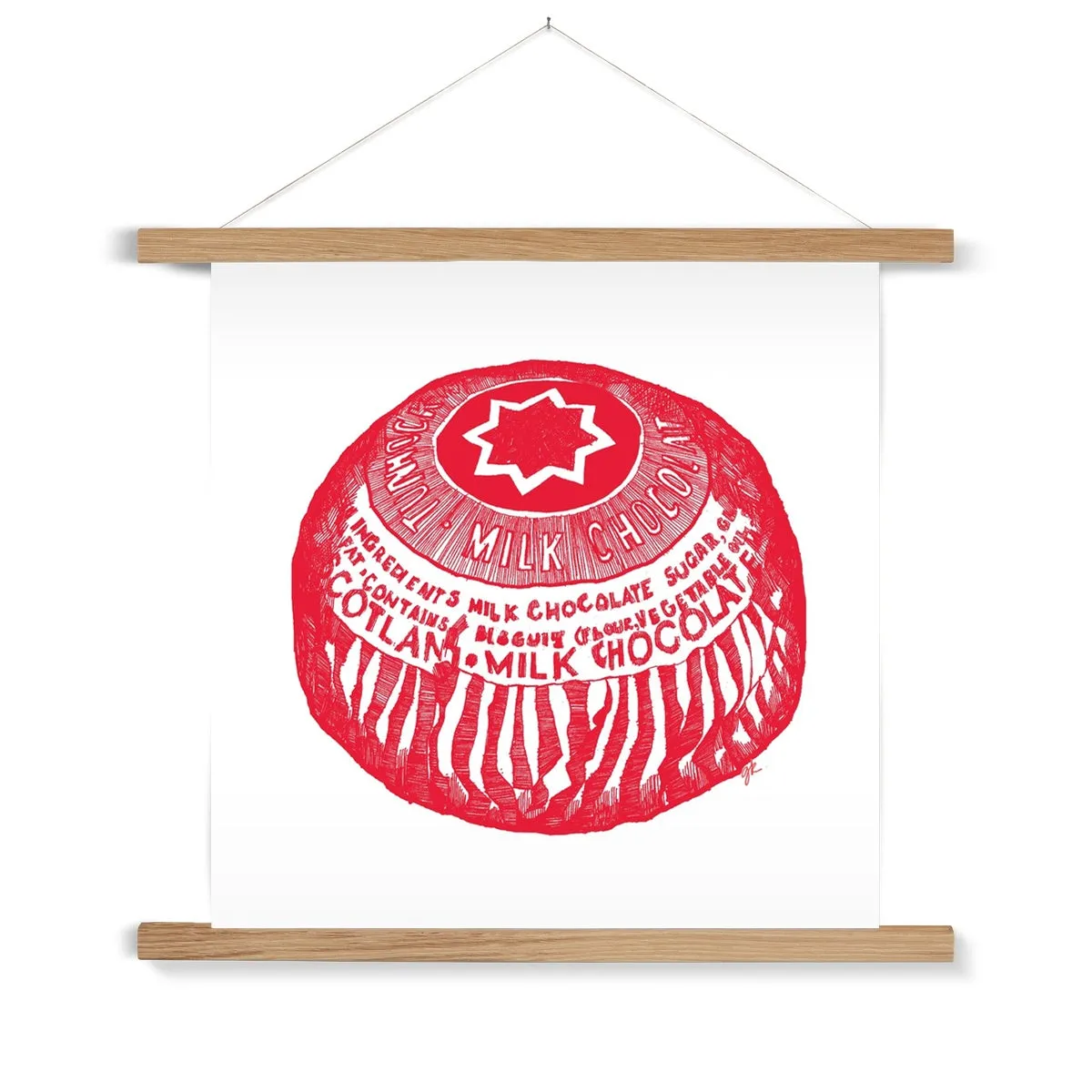 Tunnock's Tea Cake Fine Art Print with Hanger