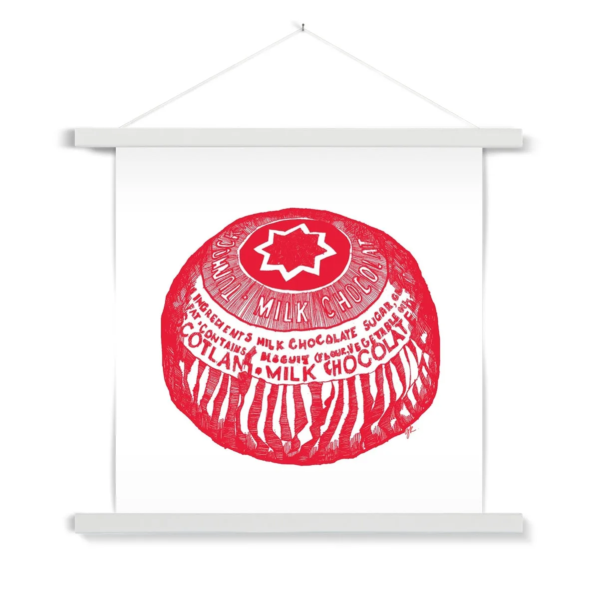 Tunnock's Tea Cake Fine Art Print with Hanger