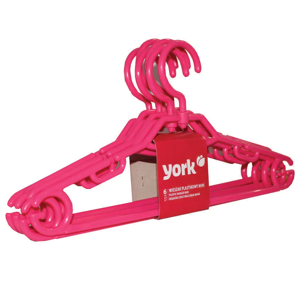 York Plastic Hanger Hook 6pc