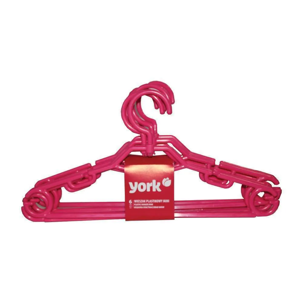 York Plastic Hanger Hook 6pc