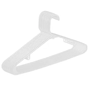 ZENY™ 100-Pack White Plastic Hangers Tubular Clothing Hangers