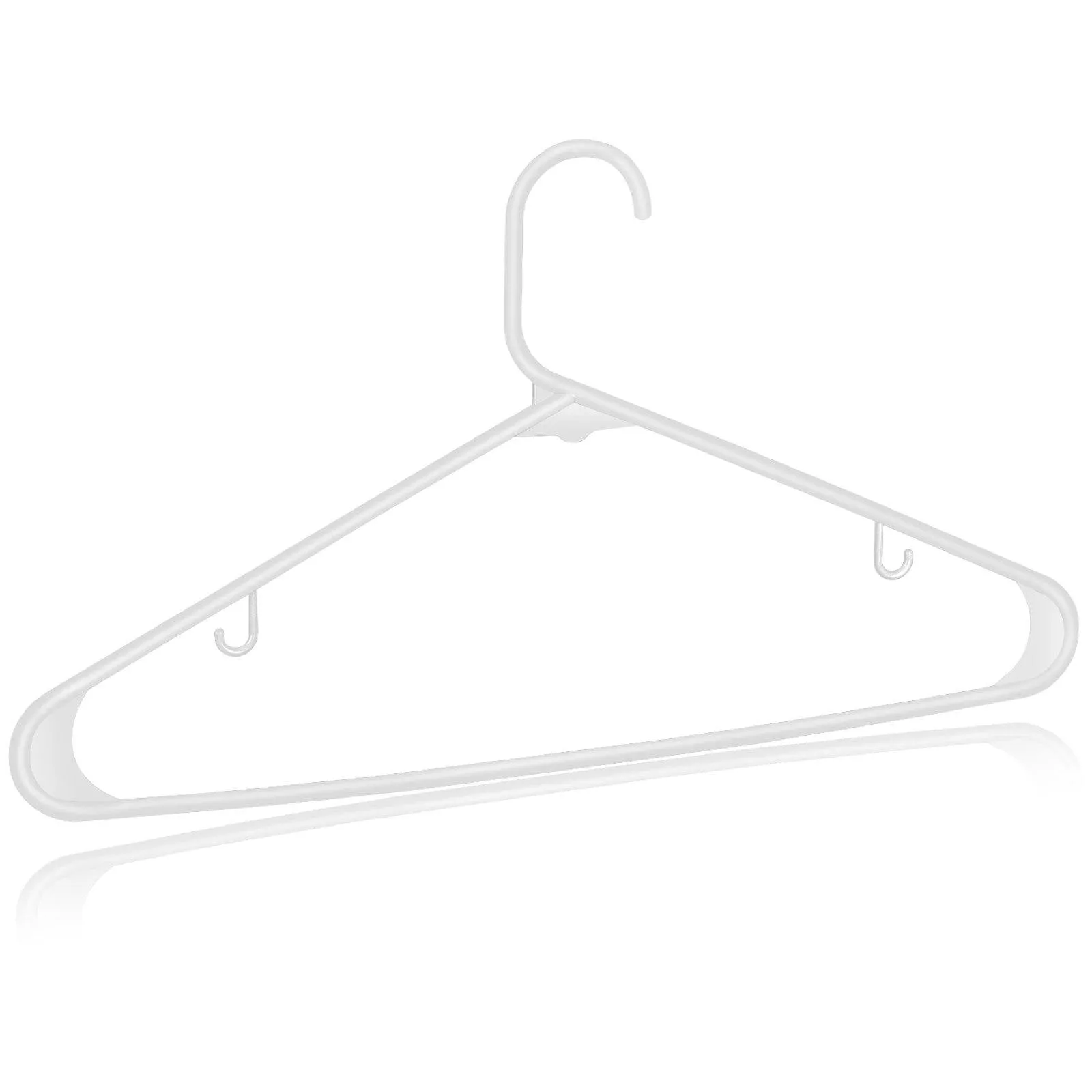 ZENY™ 100-Pack White Plastic Hangers Tubular Clothing Hangers