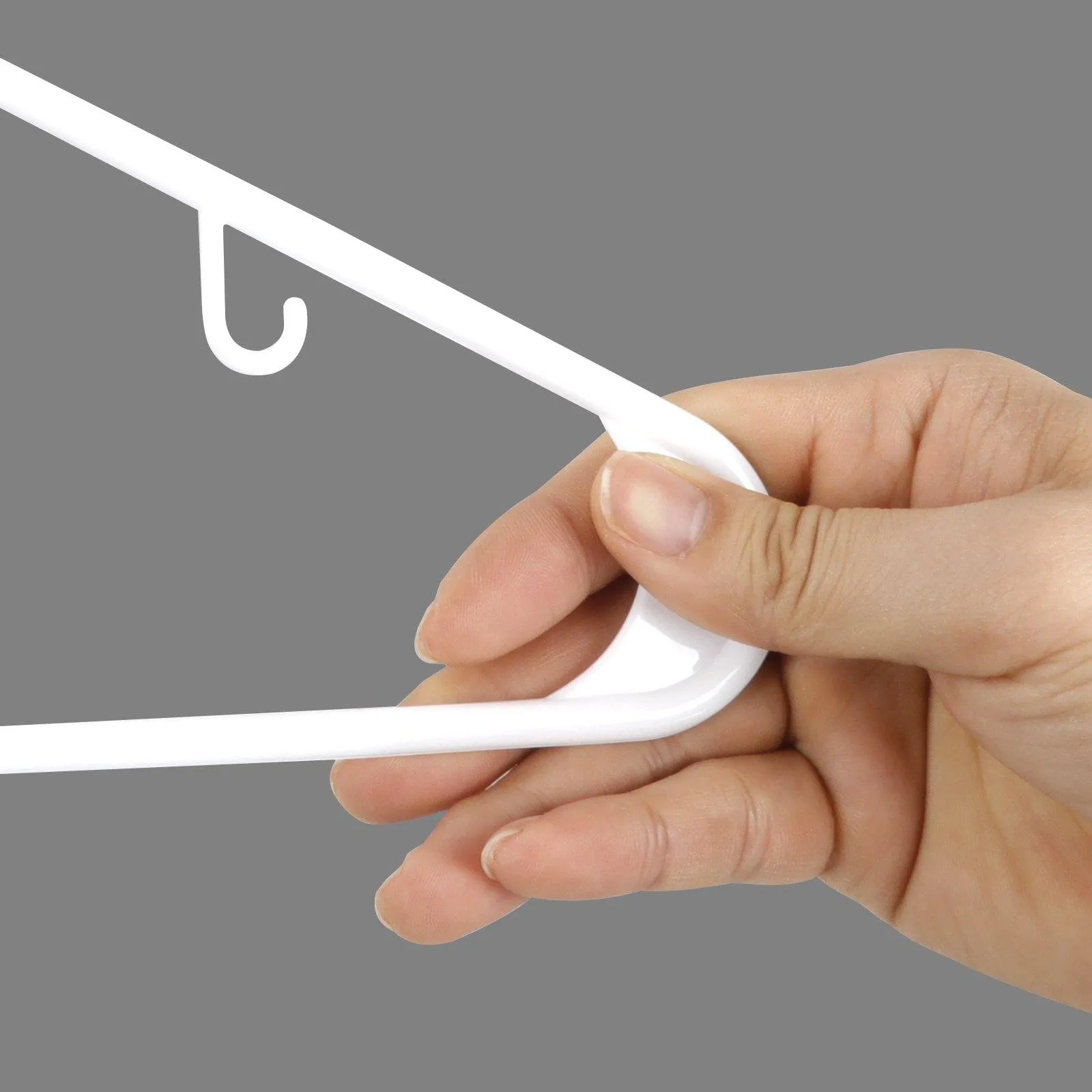 ZENY™ 100-Pack White Plastic Hangers Tubular Clothing Hangers